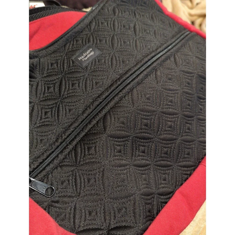 Vintage Madison Handbag‎ Handmade Black and Pink Crossbody Bag